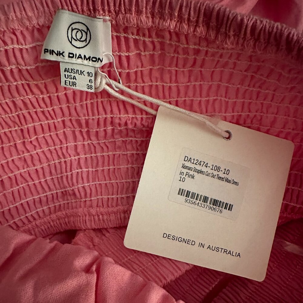 NWT - Showpo - Xiomara Maxi Dress - Strapless Cut Out Tiered Dress - Size 6 (M) - Picture 7 of 7